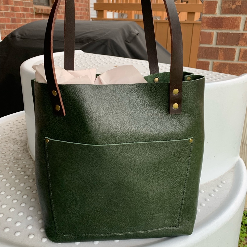 Portland Leather Goods Forest Green Tote